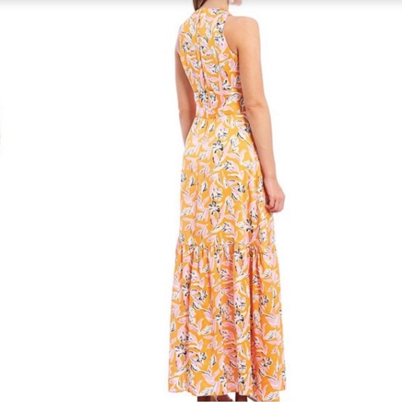 Sachin & Babi Allie Floral Satin Bow Front Long Maxi Dress Size: 8 - Picture 3 of 10